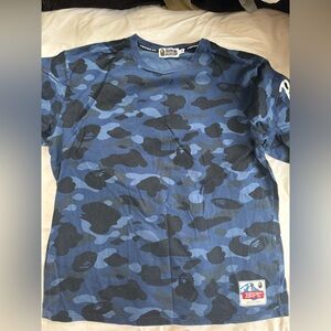 Bape blue camo long sleeve tee